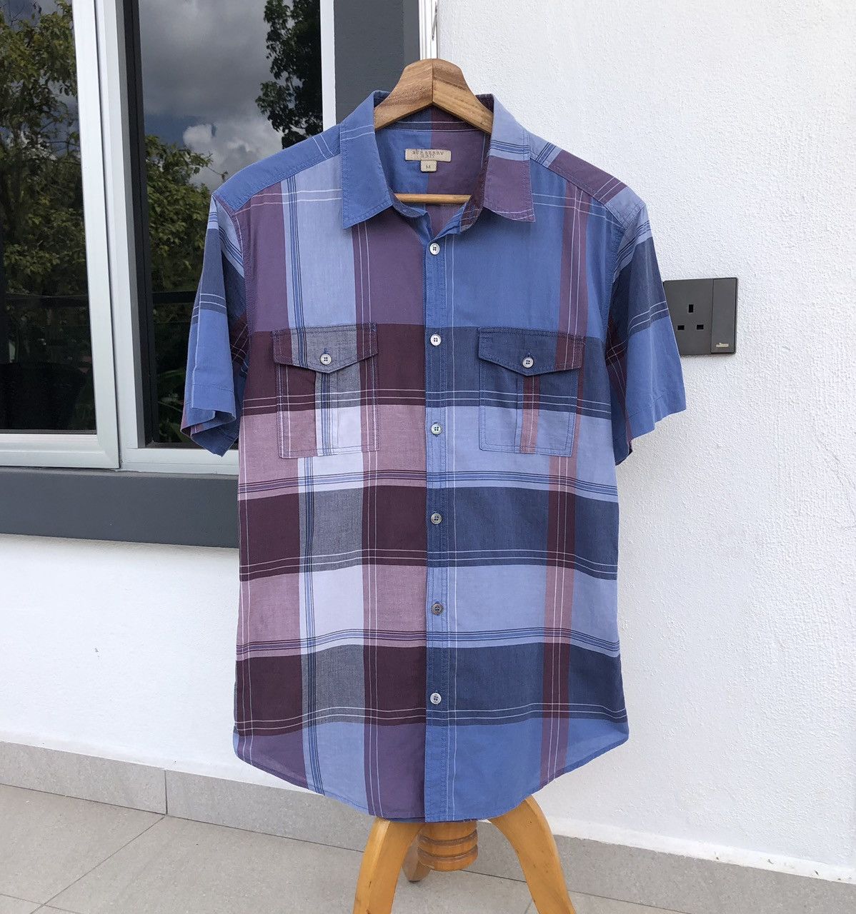 Burberry Burberry Brit Checked Cotton Short Sleeve Shirt Men’s Size US M / EU 48-50 / 2 - 4 Thumbnail