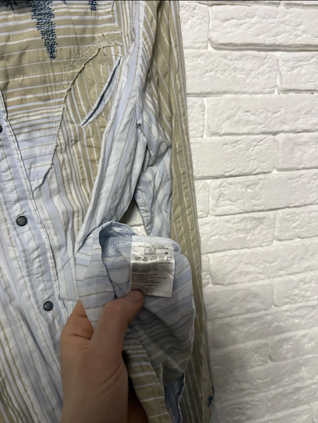 Diesel Vintage Diesel Avant Garde Shirt Y2K Embroidered Logos Sz M Size US M / EU 48-50 / 2 - 7 Thumbnail