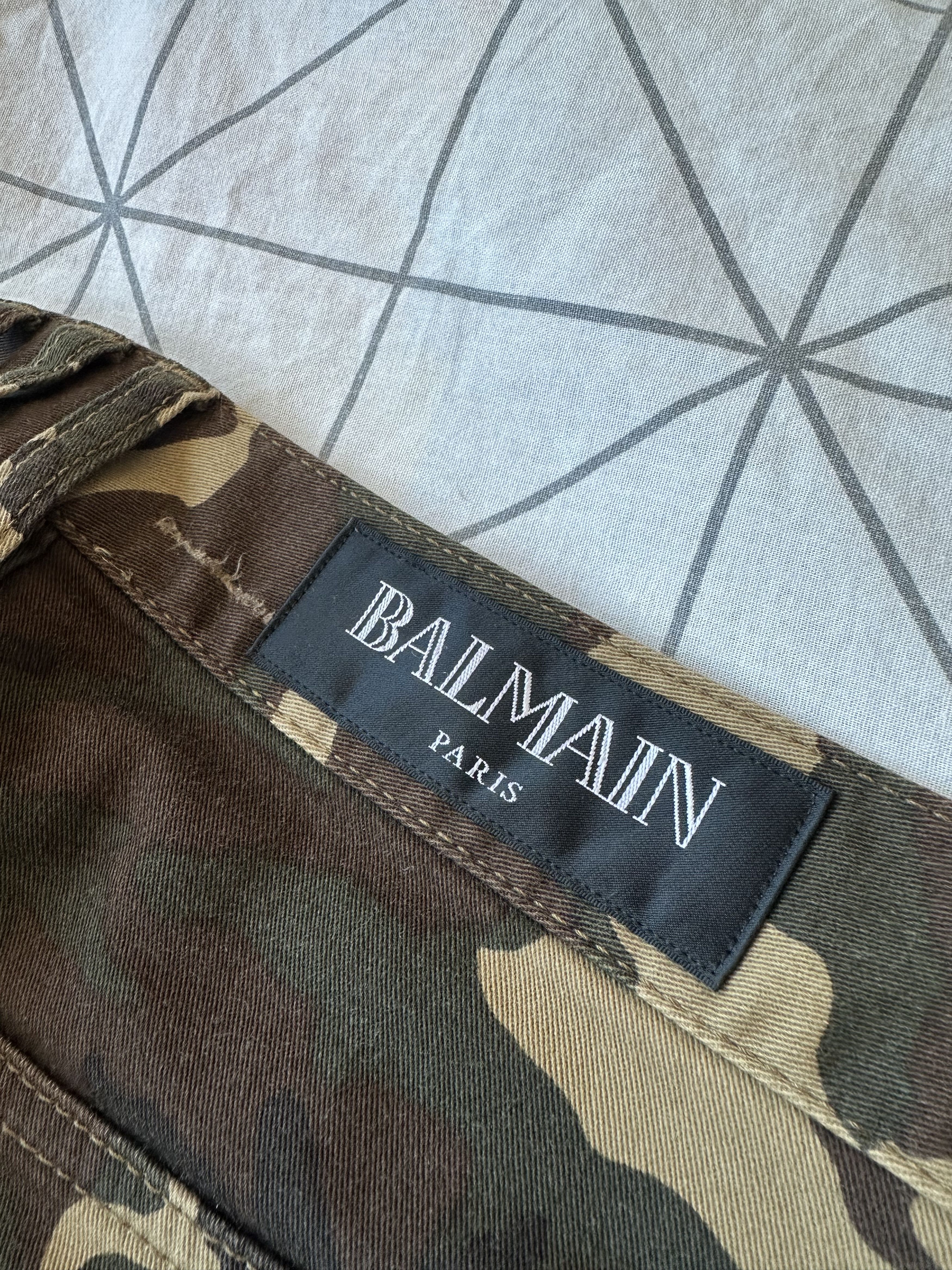 Balmain FW17 Balmain Distressed Camo Biker Denim Oliver Rousteing Size US 32 / EU 48 - 9 Thumbnail