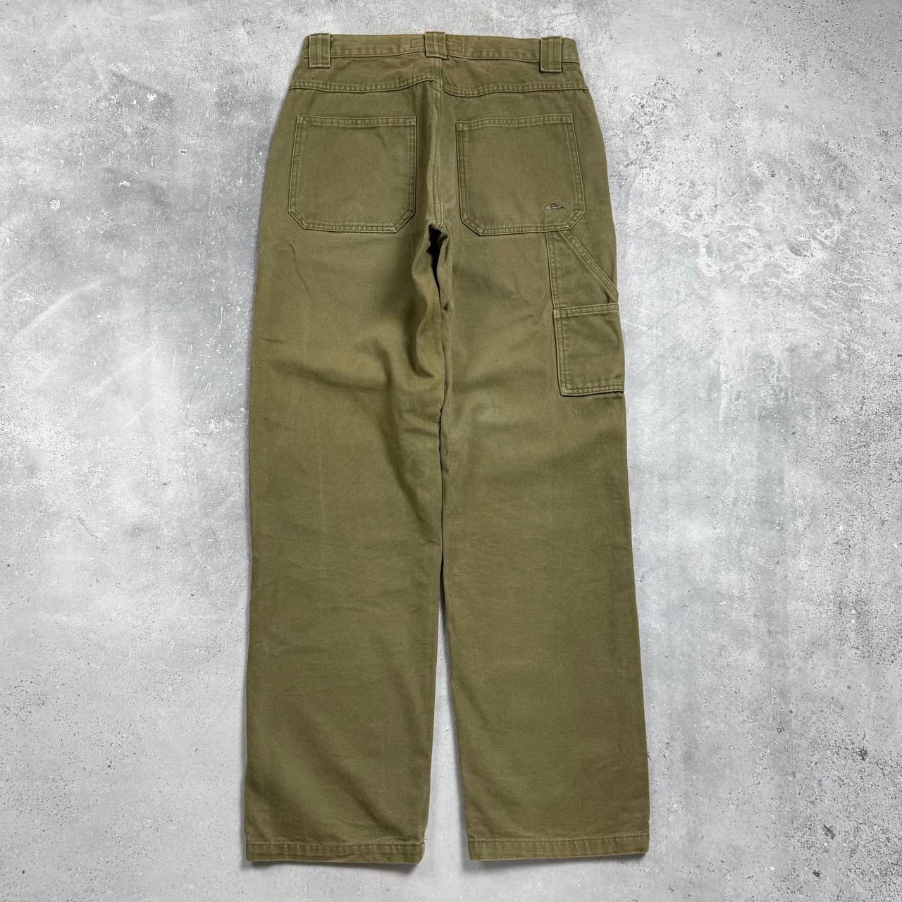 Quiksilver Vintage 2000s Quiksilver Barney Canvas Carpenter Pants Khaki Size US 31 - 1 Thumbnail