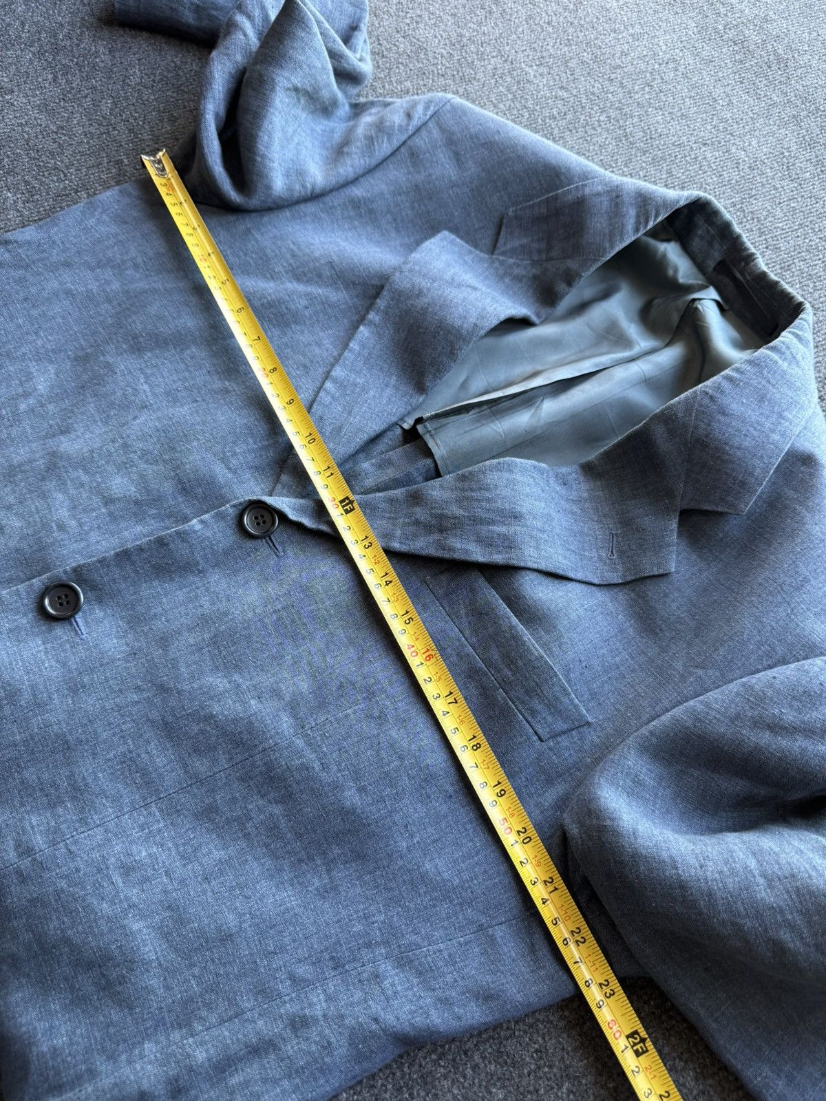 Hugo Boss Luxury Boss Hugo Boss Linen Blazer Maputo Blue 3 Button EU50 Size 40R - 22 Thumbnail