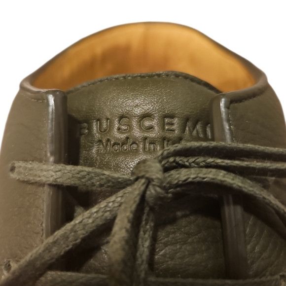 Buscemi Green Leather Fringe High Top Sneakers Size US 12 / EU 45 - 7 Thumbnail
