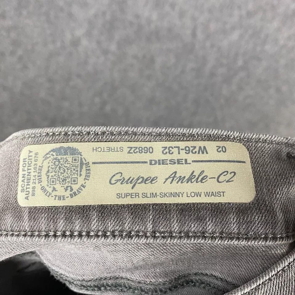Diesel Diesel Jeans Women's Size 26 Grupee Ankle Super Slim Skinny Size 30" / US 8 / IT 44 - 7 Thumbnail