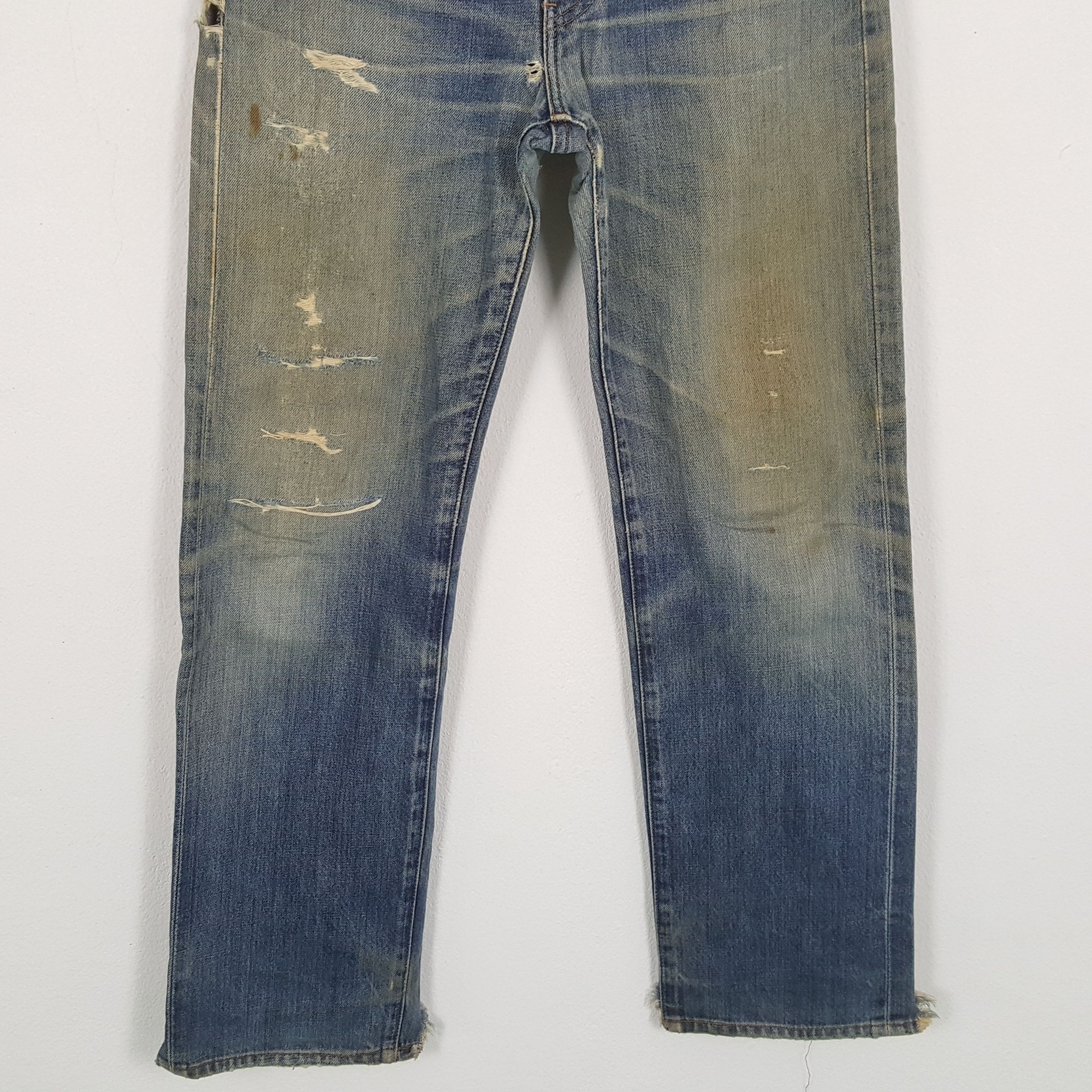 Levi's × Vintage LEVI'S Distressed Jeans Daily Streetwear Style Size US 29 - 3 Thumbnail