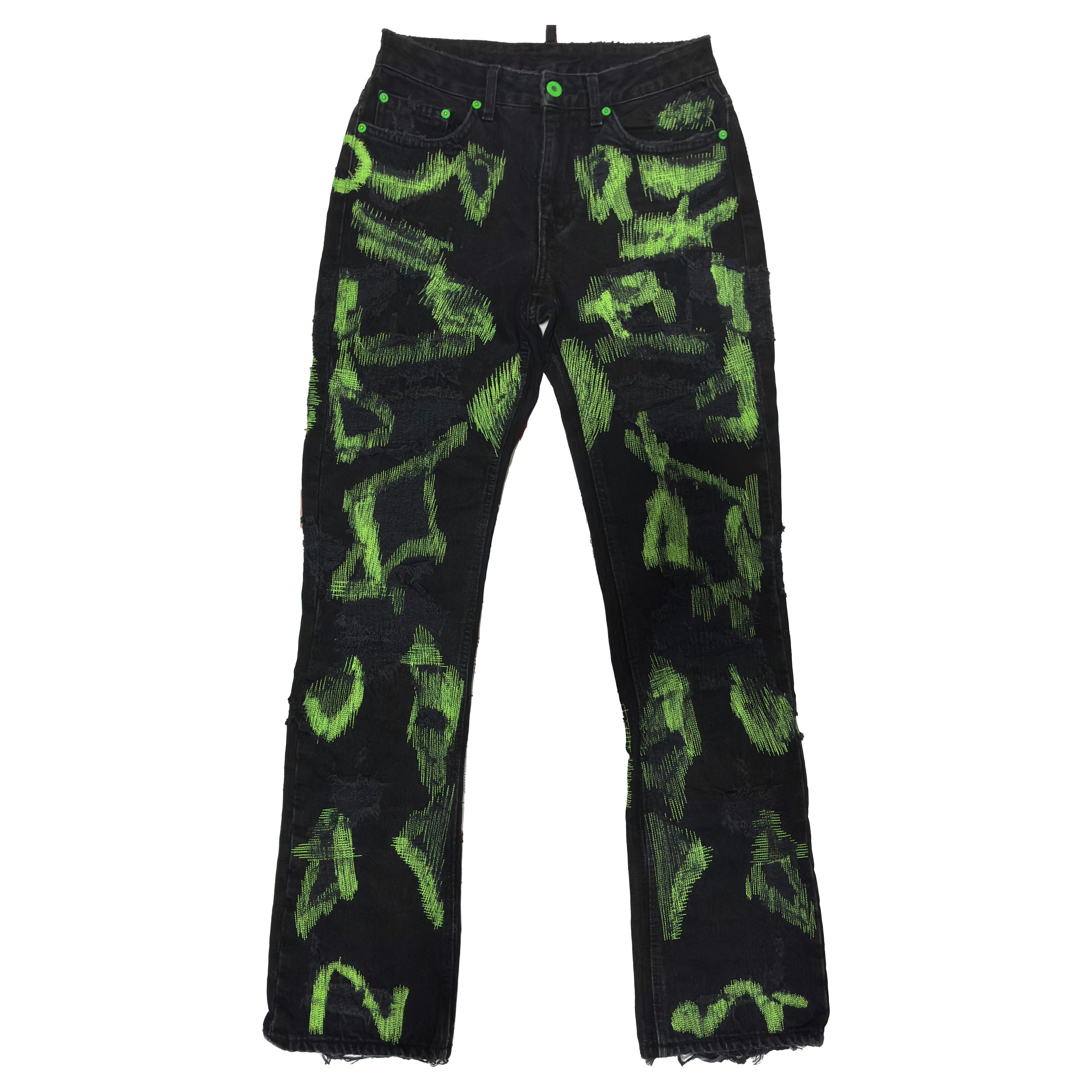Endless Less Black/Neon Denim Size US 26 / EU 42 - 2 Thumbnail