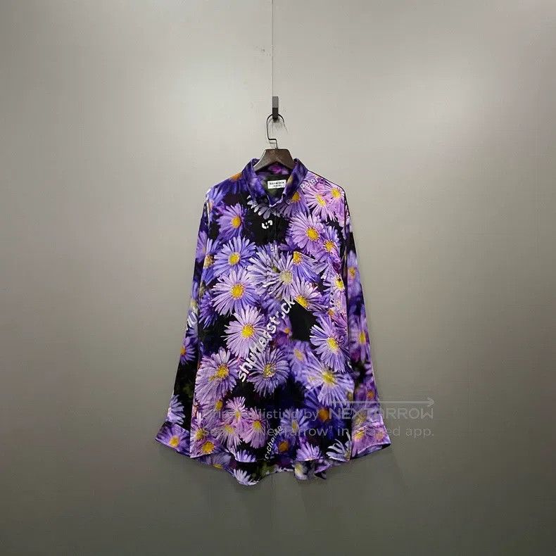 Balenciaga Balenciaga Floral full-print silk long sleeve shirt Size XS / US 0-2 / IT 36-38 - 1 Thumbnail