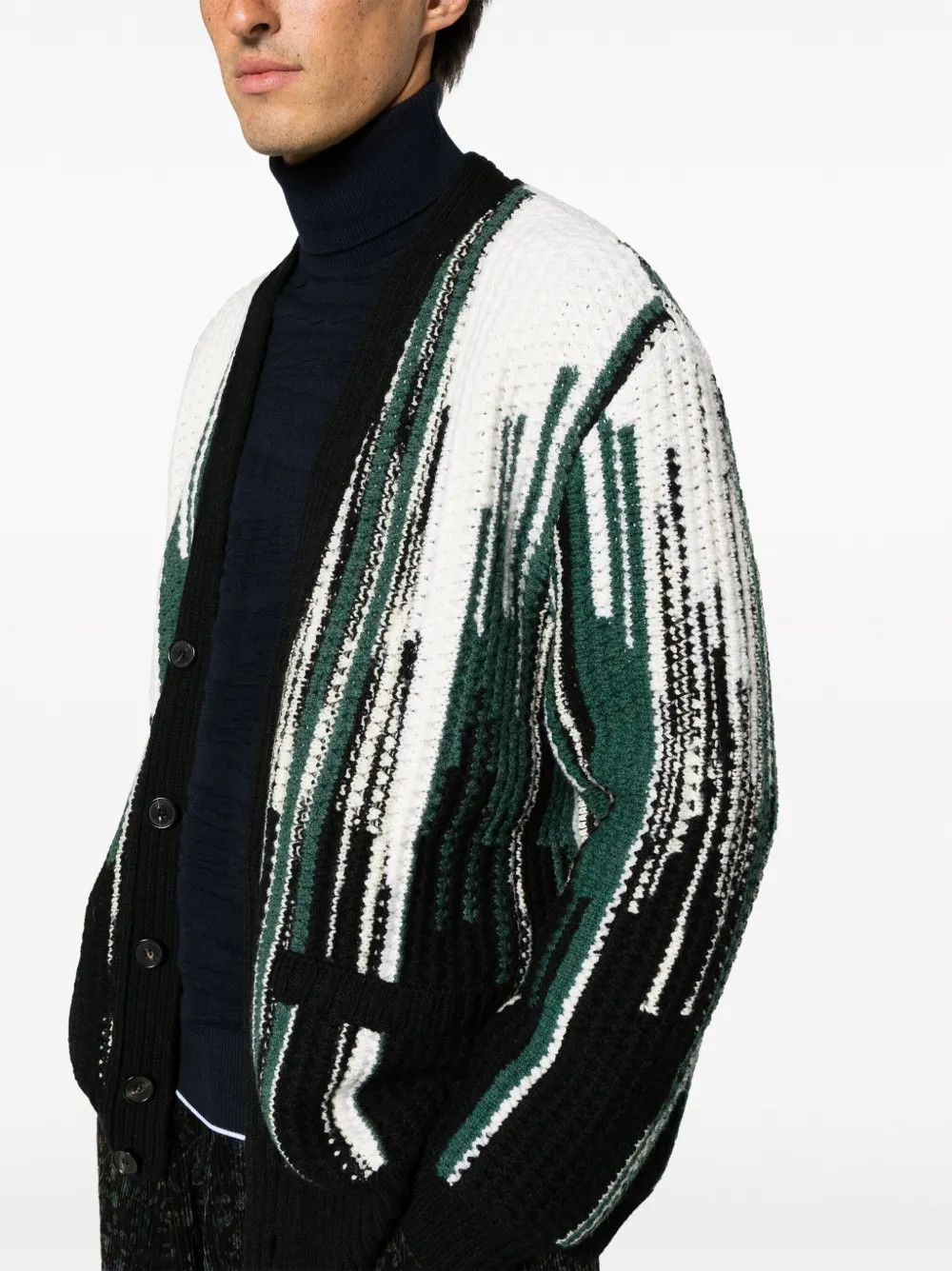 Missoni o1mle1025 Graphic Print Buttoned Cardigan in Multicolor Size US L / EU 52-54 / 3 - 3 Thumbnail
