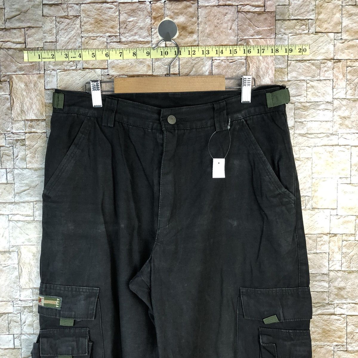 Japanese Brand ZMJ Black Cargo utility tactical Multipocket Pants #A986 Size US 34 / EU 50 - 4 Thumbnail