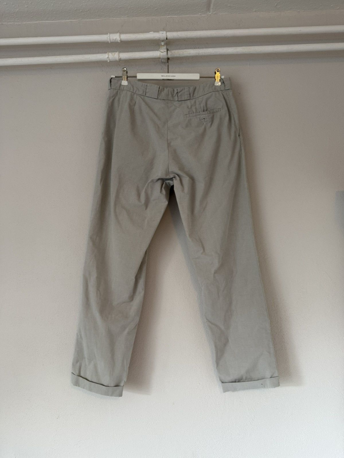 Maison Margiela Slim Fit Light Grey Cotton Trousers Size US 34 / EU 50 - 2 Thumbnail