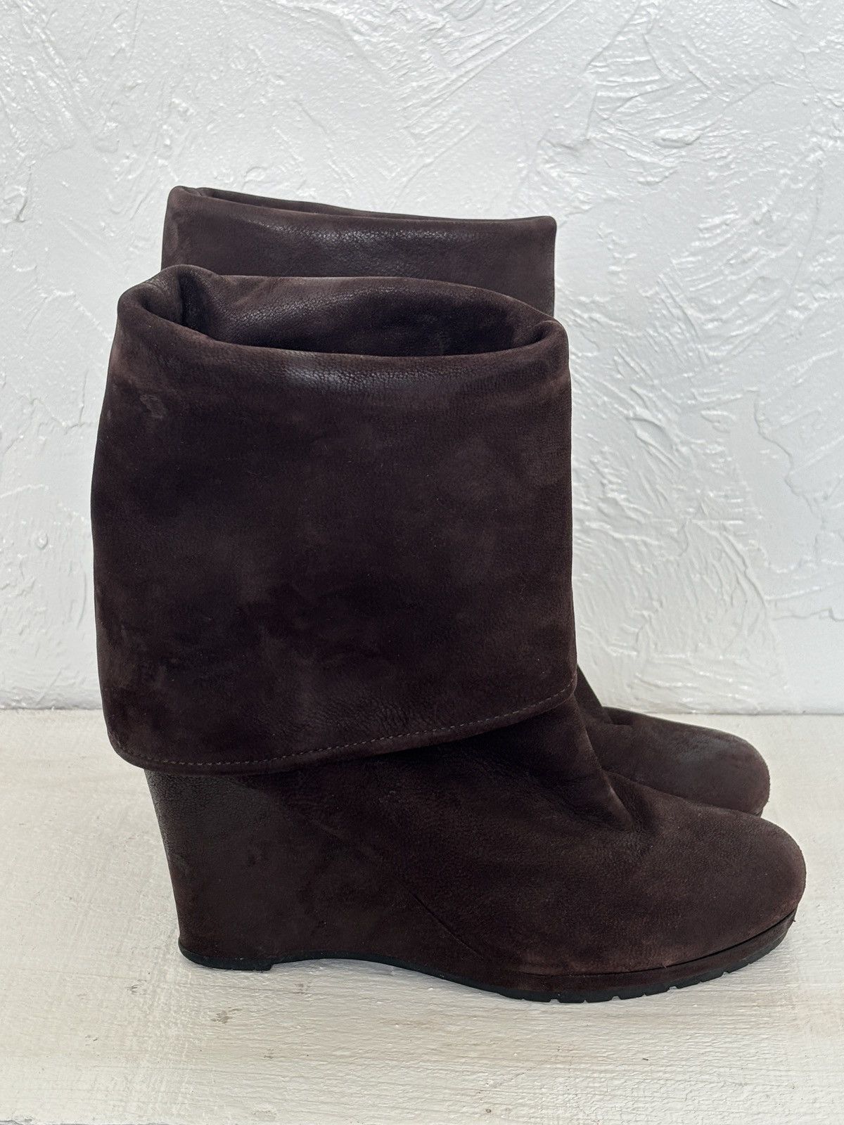 Prada Prada wedge fold over boots Size US 8 / IT 38 - 1 Thumbnail