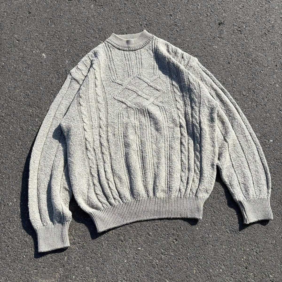 Vintage Arnold Palmer Cable Knit Sweater Size US L / EU 52-54 / 3 - 1 Thumbnail