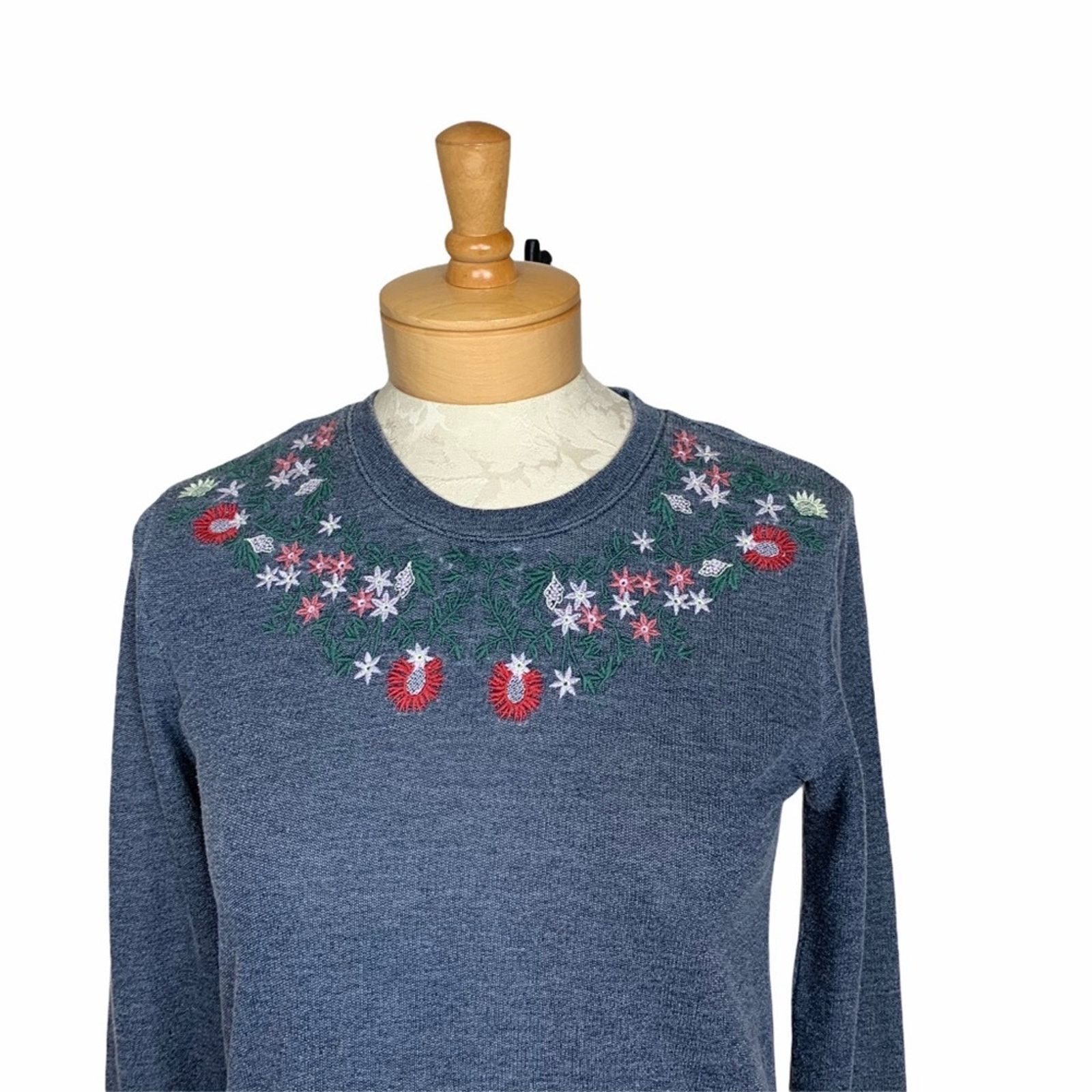 Lucky Brand Lucky Brand Necklace Embroidered Sweatshirt XS Size XS / US 0-2 / IT 36-38 - 3 Thumbnail