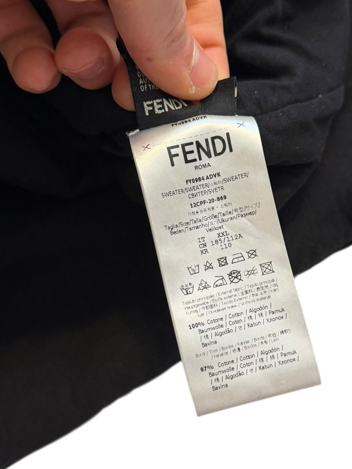 Fendi $1800 Embroidered Chain FF Zip Heavy Hoodie Size US XXL / EU 58 / 5 - 11 Thumbnail