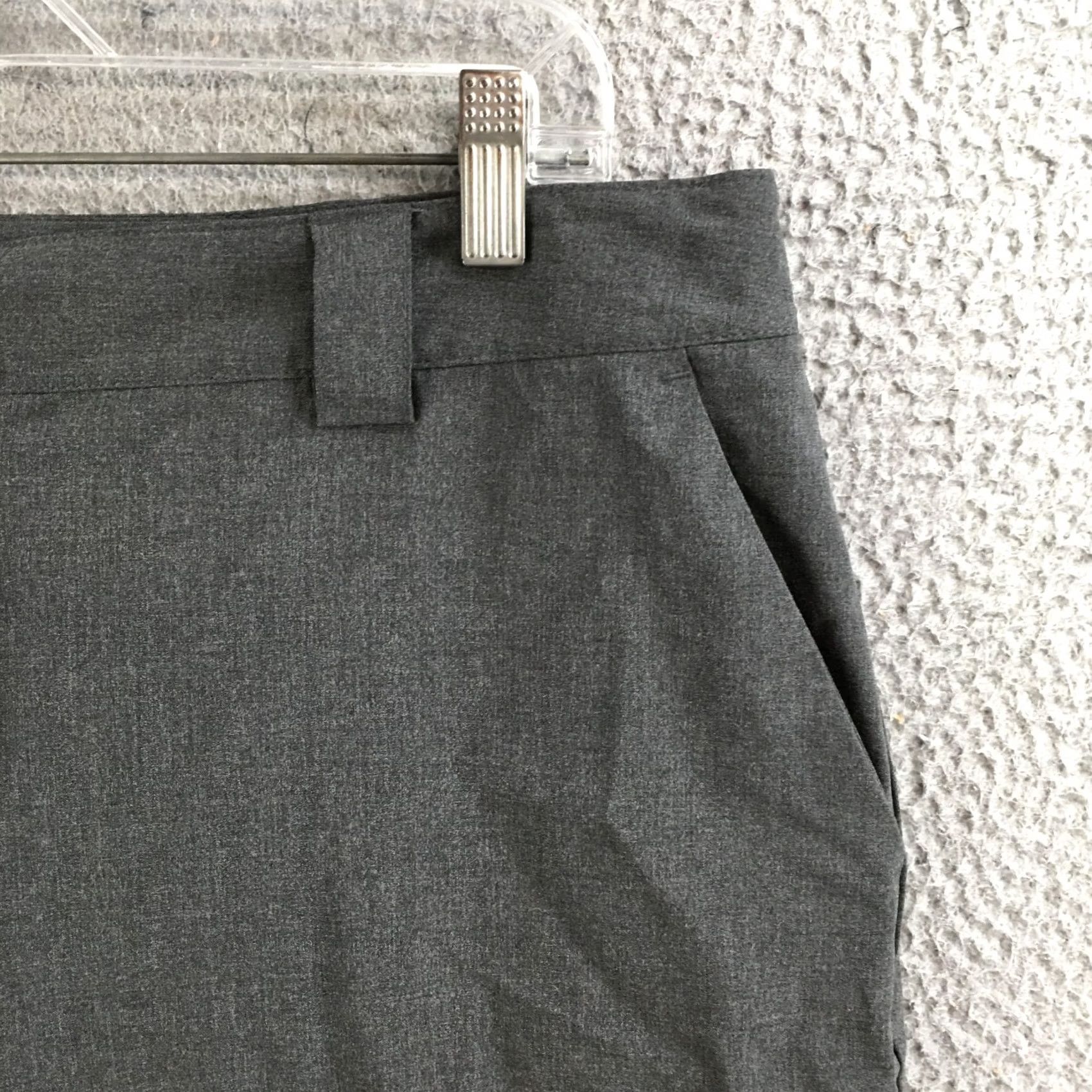 Worthington Worthington Dress Pants Womens 14 Straight Leg High Rise Casual Heather Gray NEW Size 36" / US 14 / IT 50 - 4 Thumbnail
