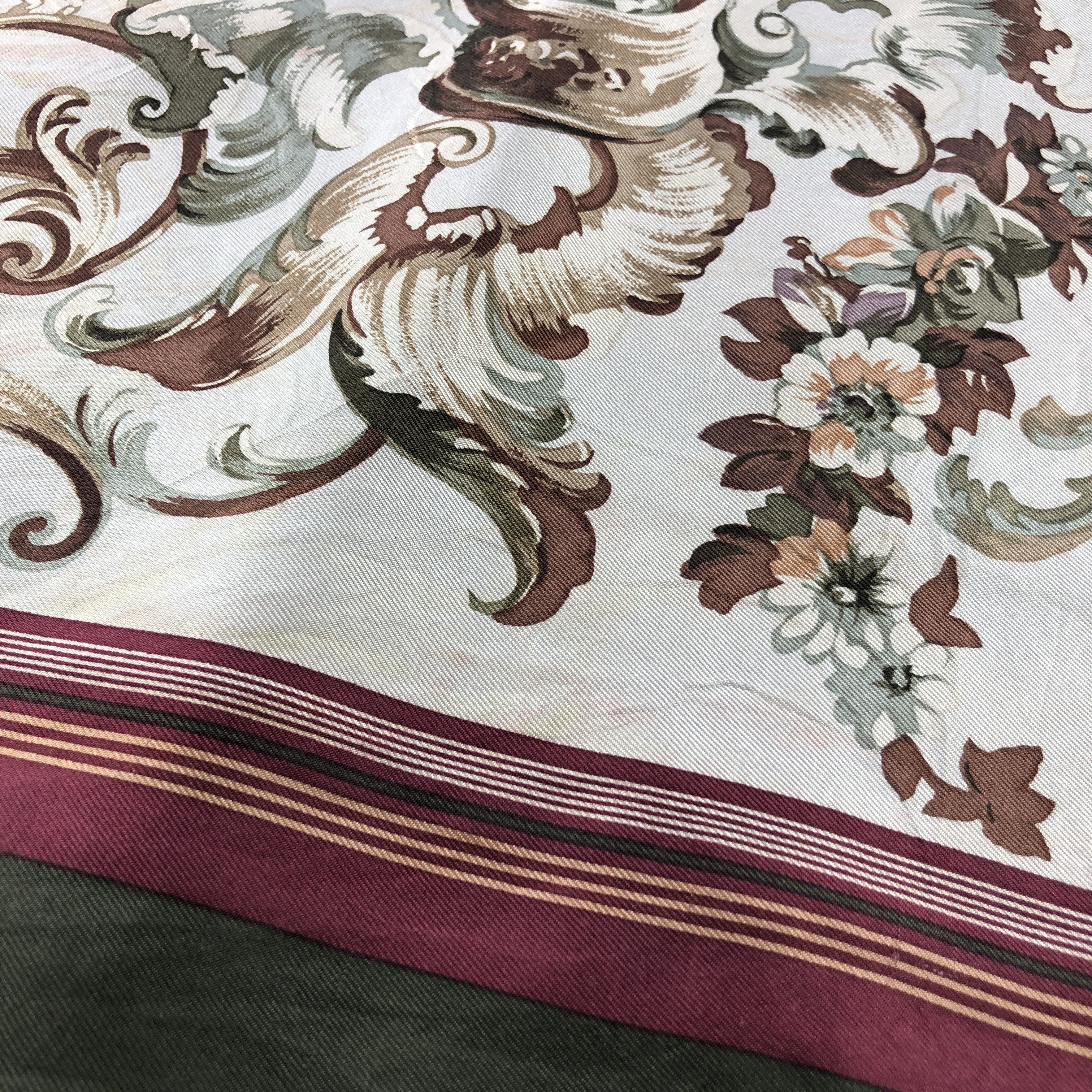 Stefano Ricci Stefano Ricci Floral Hand Rolled Silk Scarf M1179 Size ONE SIZE - 7 Thumbnail