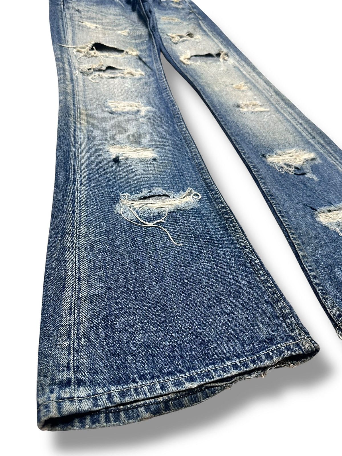 Vintage Vintage Varosh Bell-Bottom Flare Distressed Ripped Faded 💥 Size US 30 / EU 46 - 13 Thumbnail