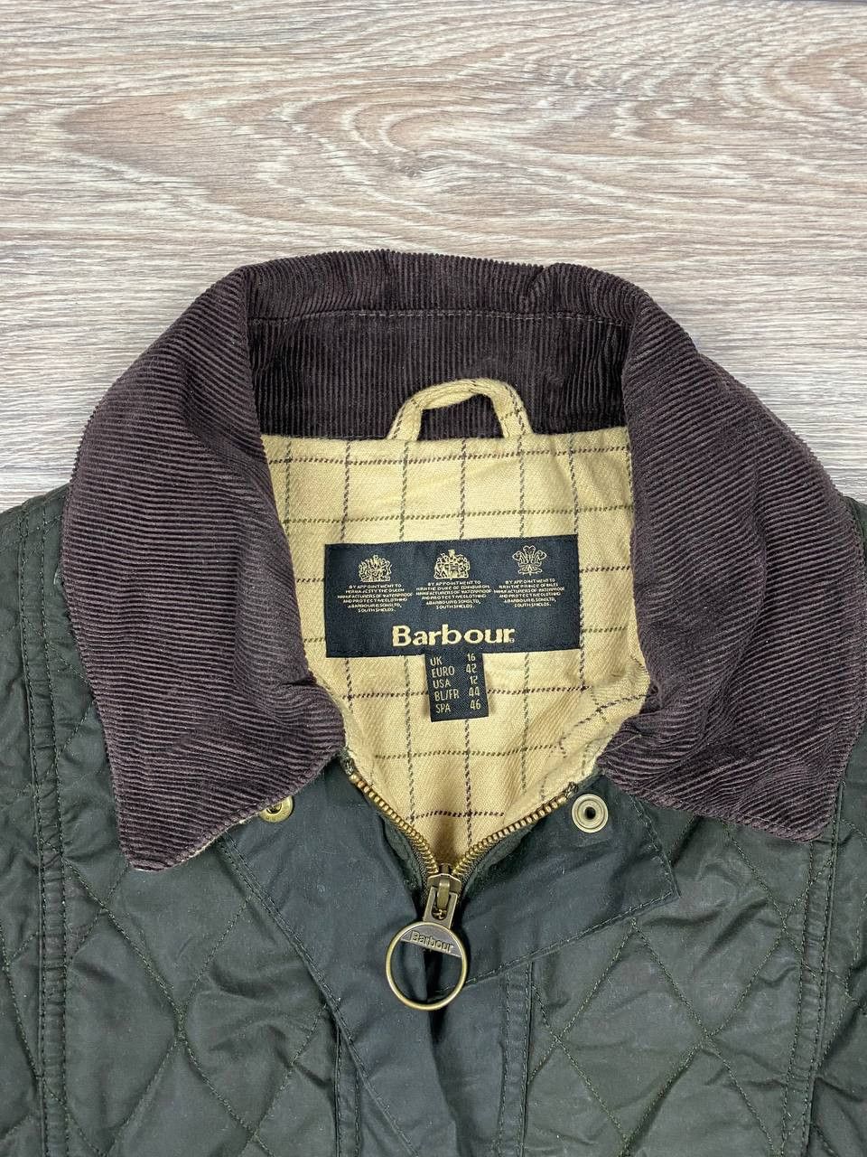 Barbour × Vintage Barbour Waxed Quilted Coat Jacket Equestrian Belsay Olive XL Size XXL / US 16-18 / IT 52-54 - 6 Thumbnail