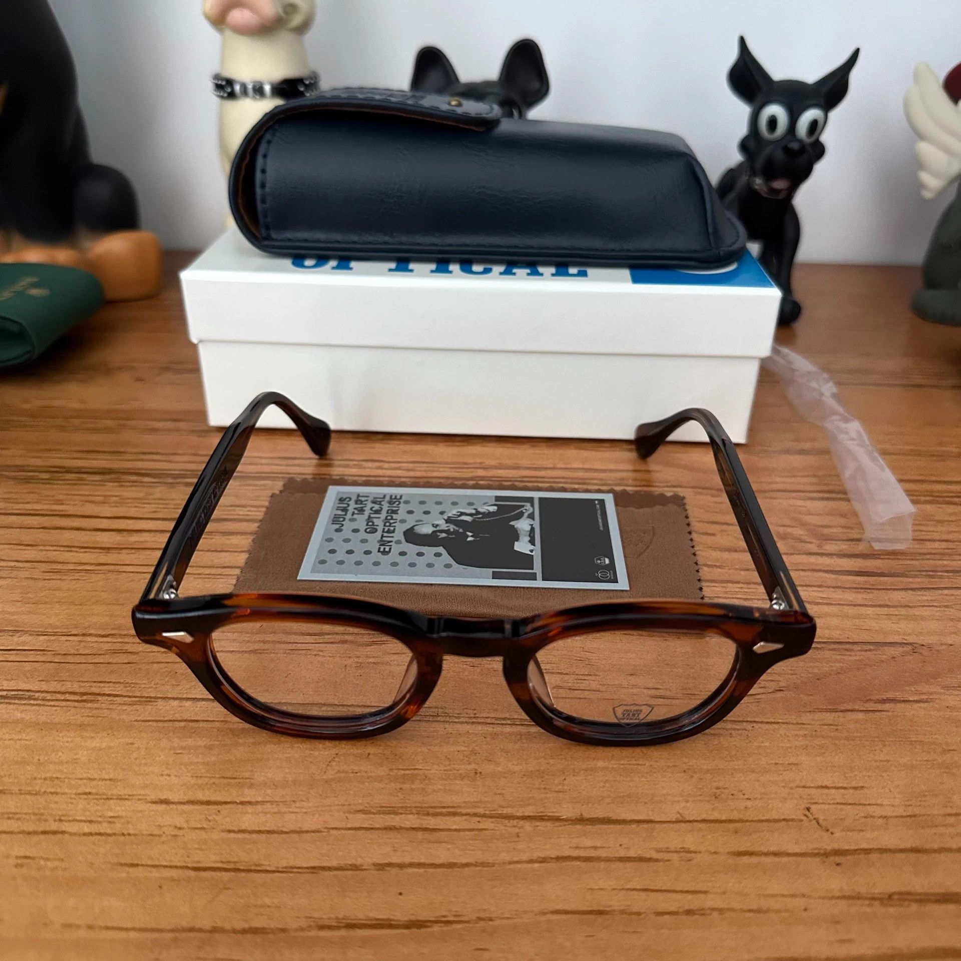 Julius JULIUS TART OPTICAL tortoiseshell eyeglasses 44-22 Size 44 - 4 Thumbnail