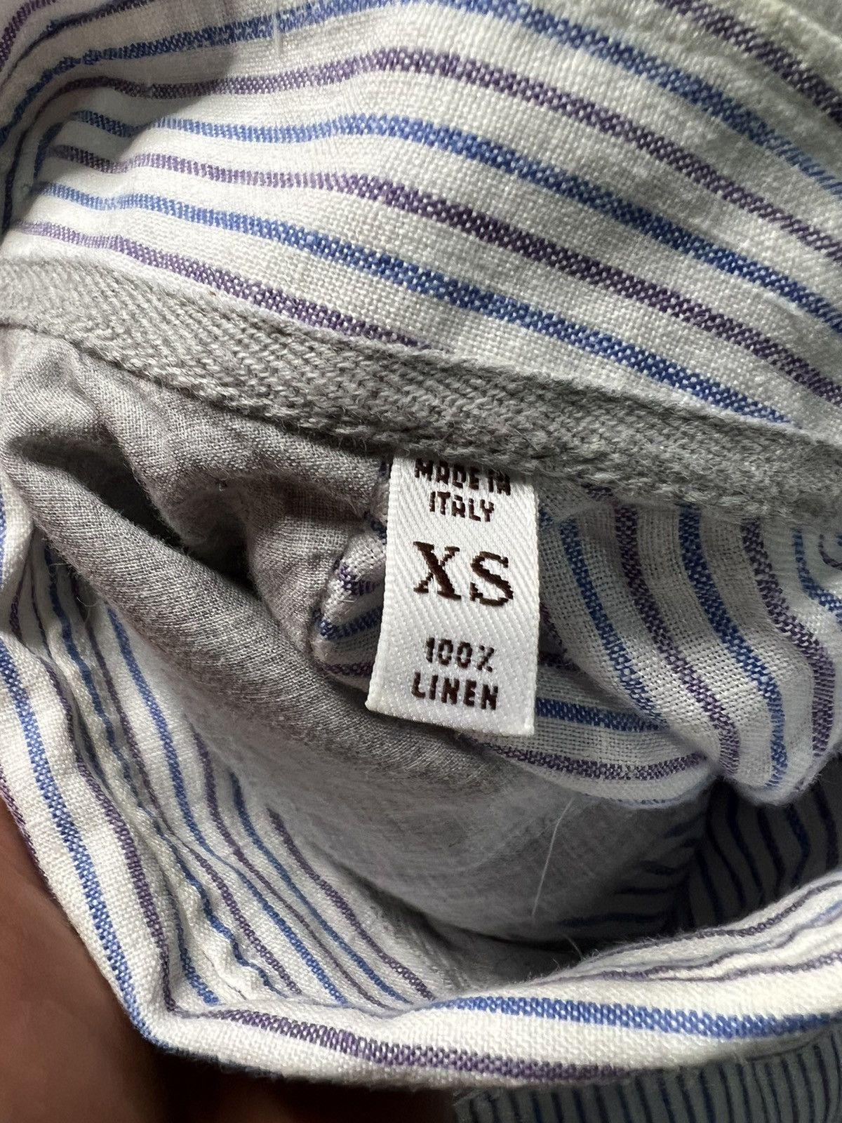 Brunello Cucinelli Brunello Cucinelli Striped Linen Shirt Size US XS / EU 42 / 0 - 6 Thumbnail