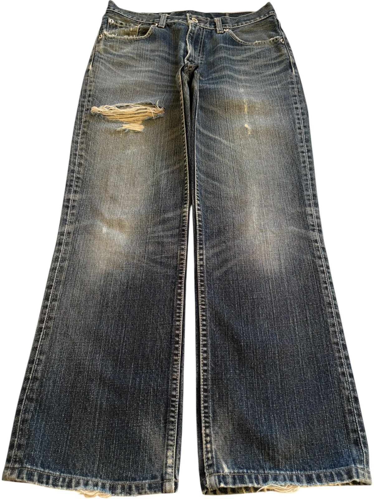 Levi's Vintage 90s Levis 507 Faded Wash Ripped Loose Baggy Jeans Size US 30 / EU 46 - 1 Thumbnail