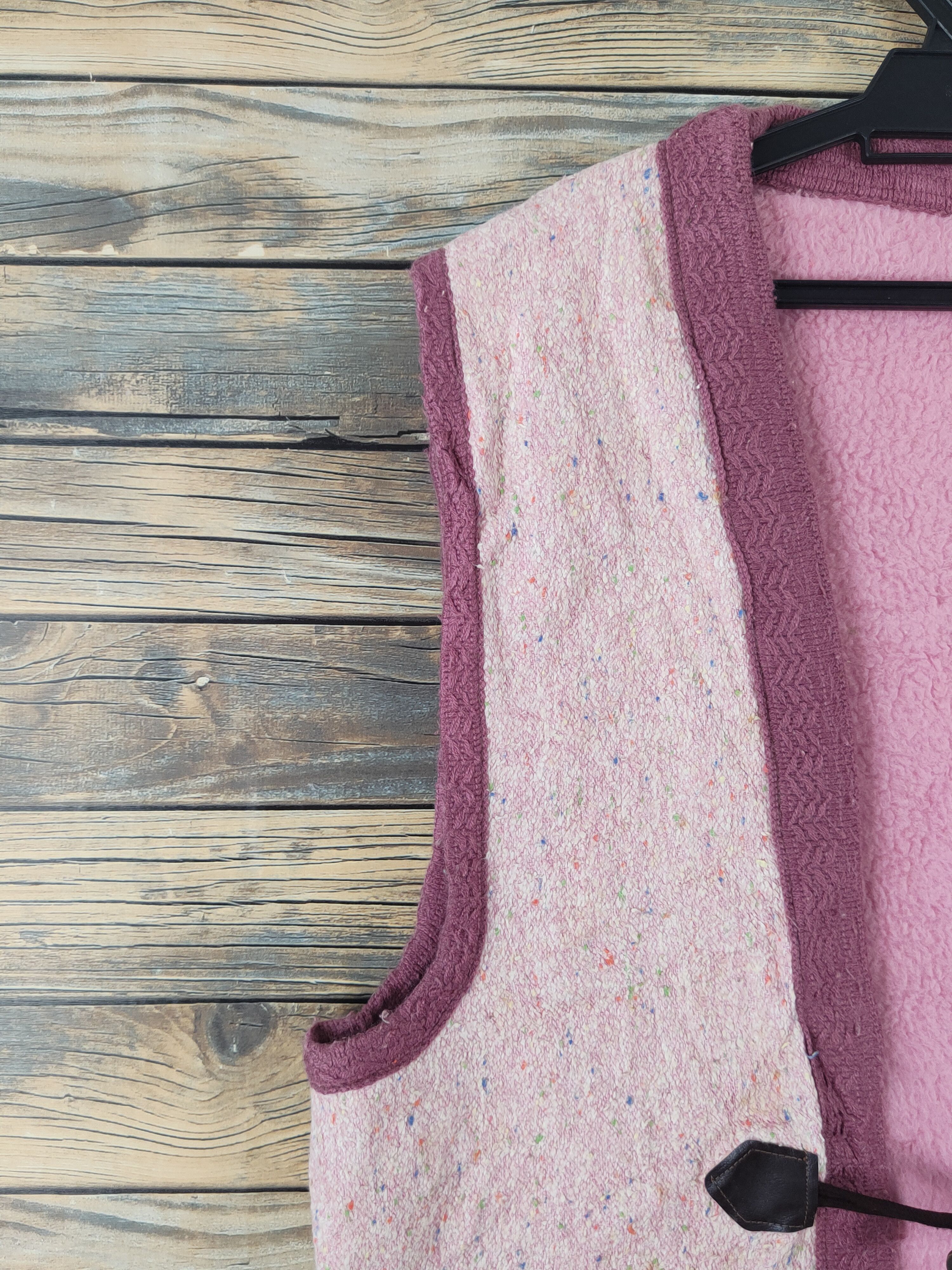 Homespun Knitwear × Japanese Brand × Vintage Japanese Brand Pink Knitwear Toggle Furr Vests Size M / US 6-8 / IT 42-44 - 4 Thumbnail