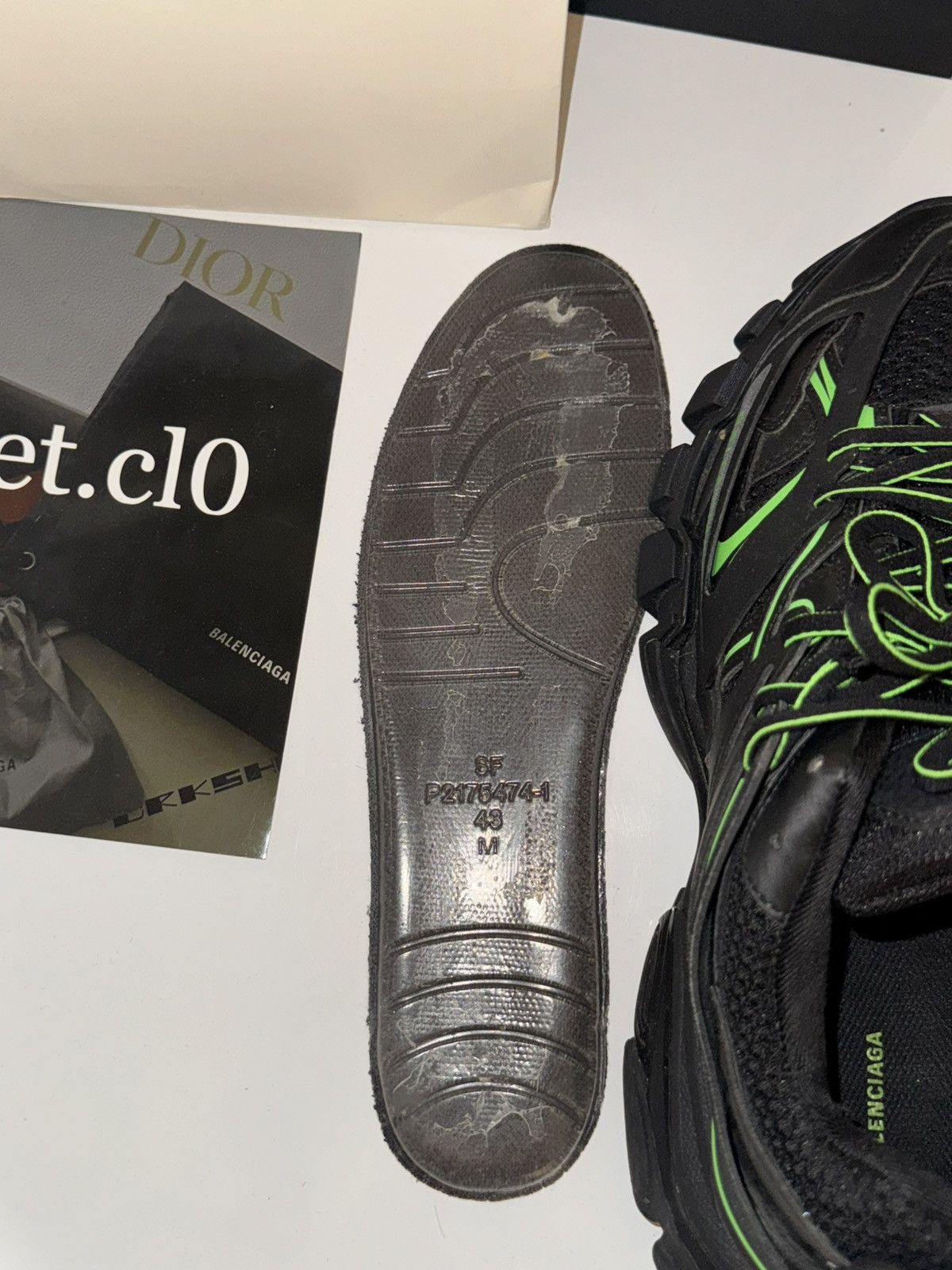 Balenciaga ⛔️Balenciaga track 1 black green 43 Size US 9 / EU 42 - 7 Thumbnail