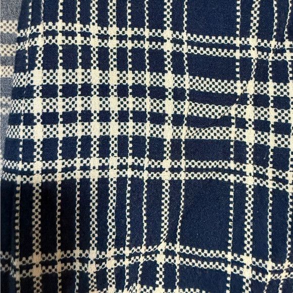 Aritzia Wilfred Free Navy White Plaid Wrap Tie Blouse XS Size XS / US 0-2 / IT 36-38 - 10 Thumbnail
