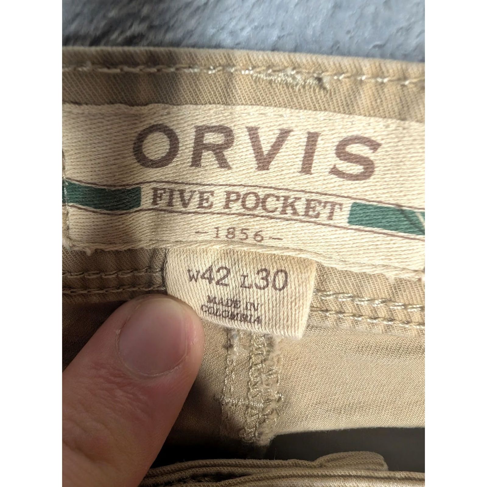 Orvis Orvis Pants Mens 42x30 Beige Five Pocket Canvas Stretch Straight Leg Casual Pants Mens 42 Beige Five Pocket Canvas Stretch Straight Leg Casual Size US 42 / EU 58 - 5 Thumbnail