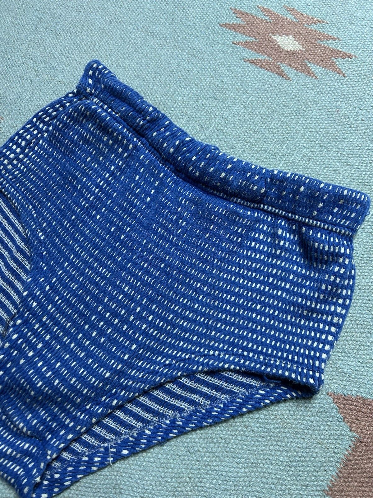 Vintage 1950s men’s swimsuit brief trunks high waisted Brent cotton Size US 28 / EU 44 - 2 Thumbnail