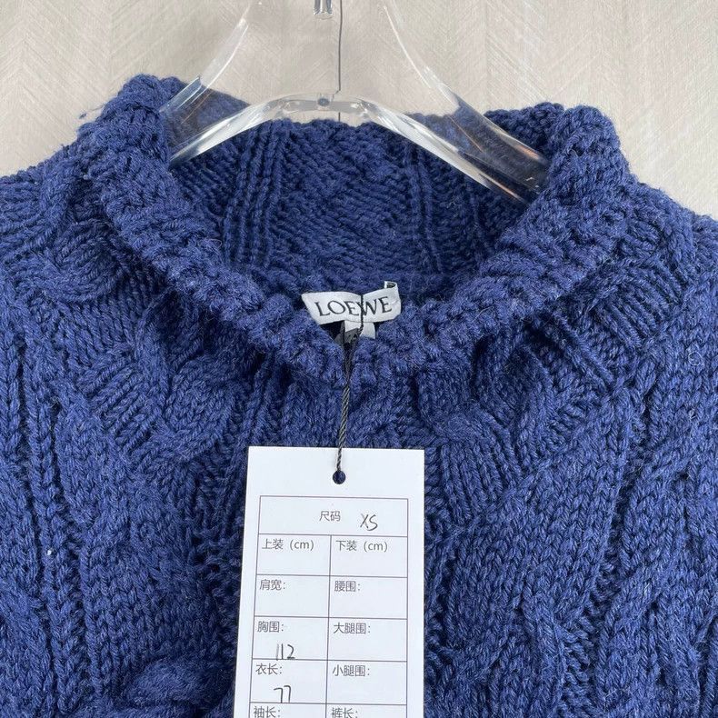 Loewe classic blue Loewe cable knit sweater Size US XS / EU 42 / 0 - 2 Thumbnail