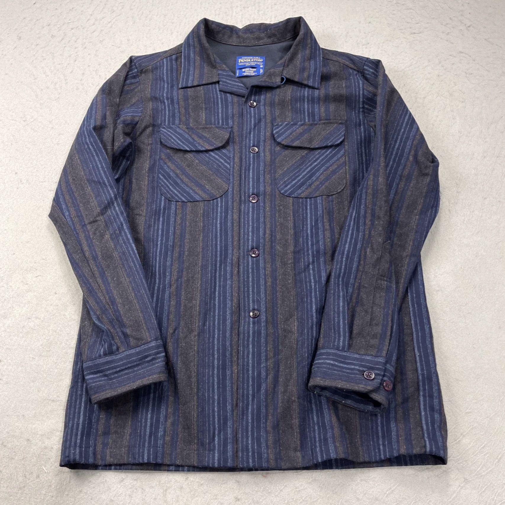 Pendleton VINTAGE Pendleton Board Shirt Mens M Blue Wool Flannel Button-Up Shirt Casual, Travel USA 90s Mens Size US M / EU 48-50 / 2 - 2 Thumbnail