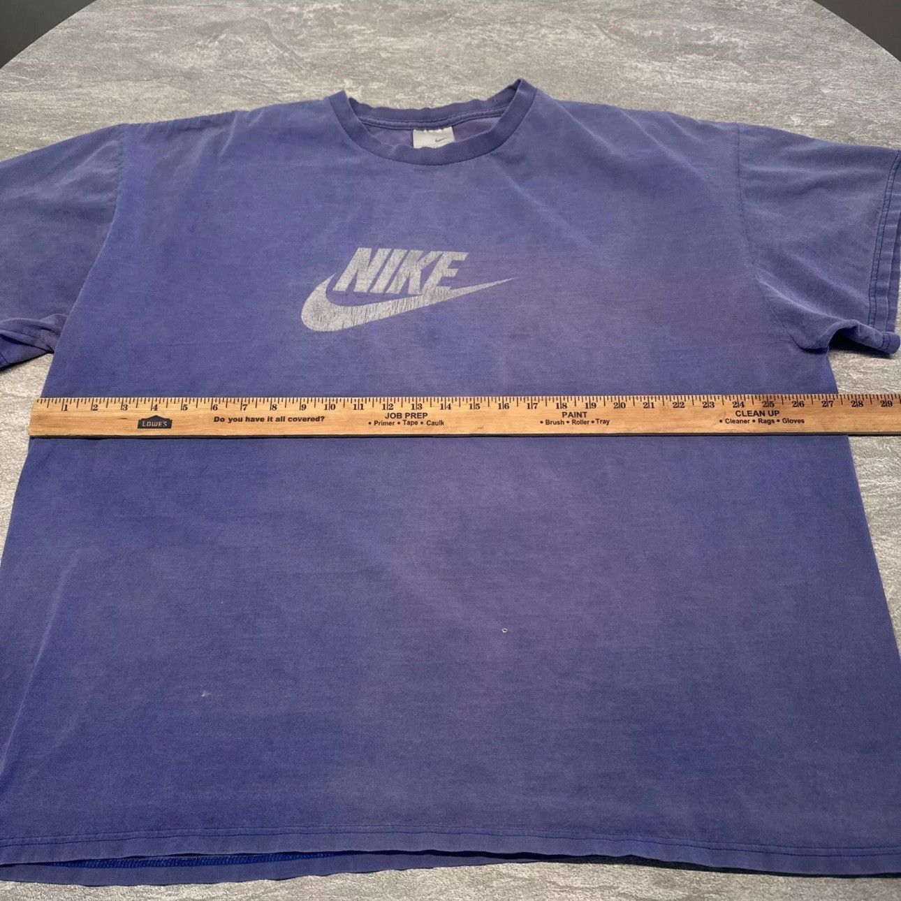 Nike × Vintage VINTAGE Nike T Shirt Purple Spell Out Logo Center Swoosh 2XL Size US XXL / EU 58 / 5 - 6 Thumbnail