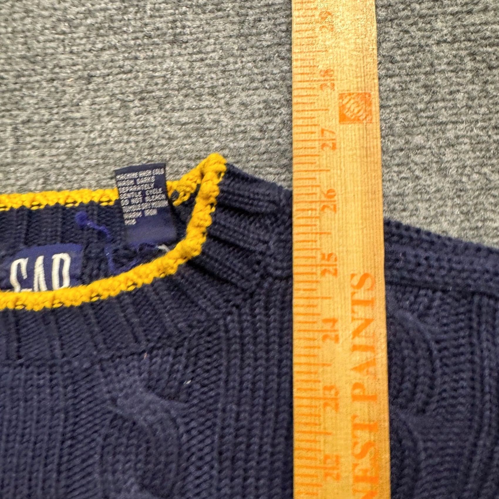 Gap VINTAGE GAP Sweater Pullover Men's L Blue 90s Cable Knitted Cotton Casual Knitted Pullover Mens Blue Size US L / EU 52-54 / 3 - 5 Thumbnail