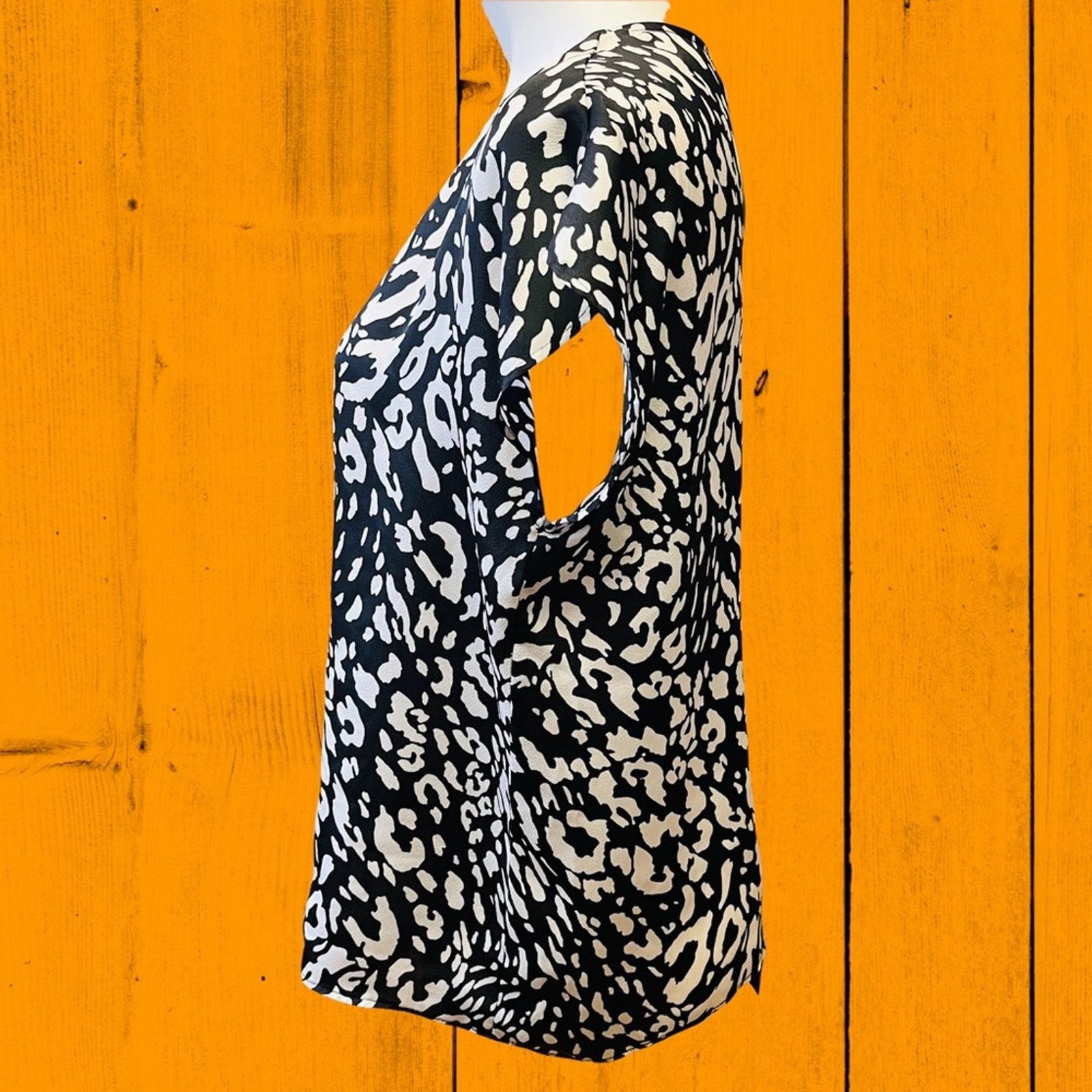 Forever 21 Y2K Forever 21 Cheetah Print Blouse Women's Large Loose Fit Size L / US 10 / IT 46 - 2 Thumbnail