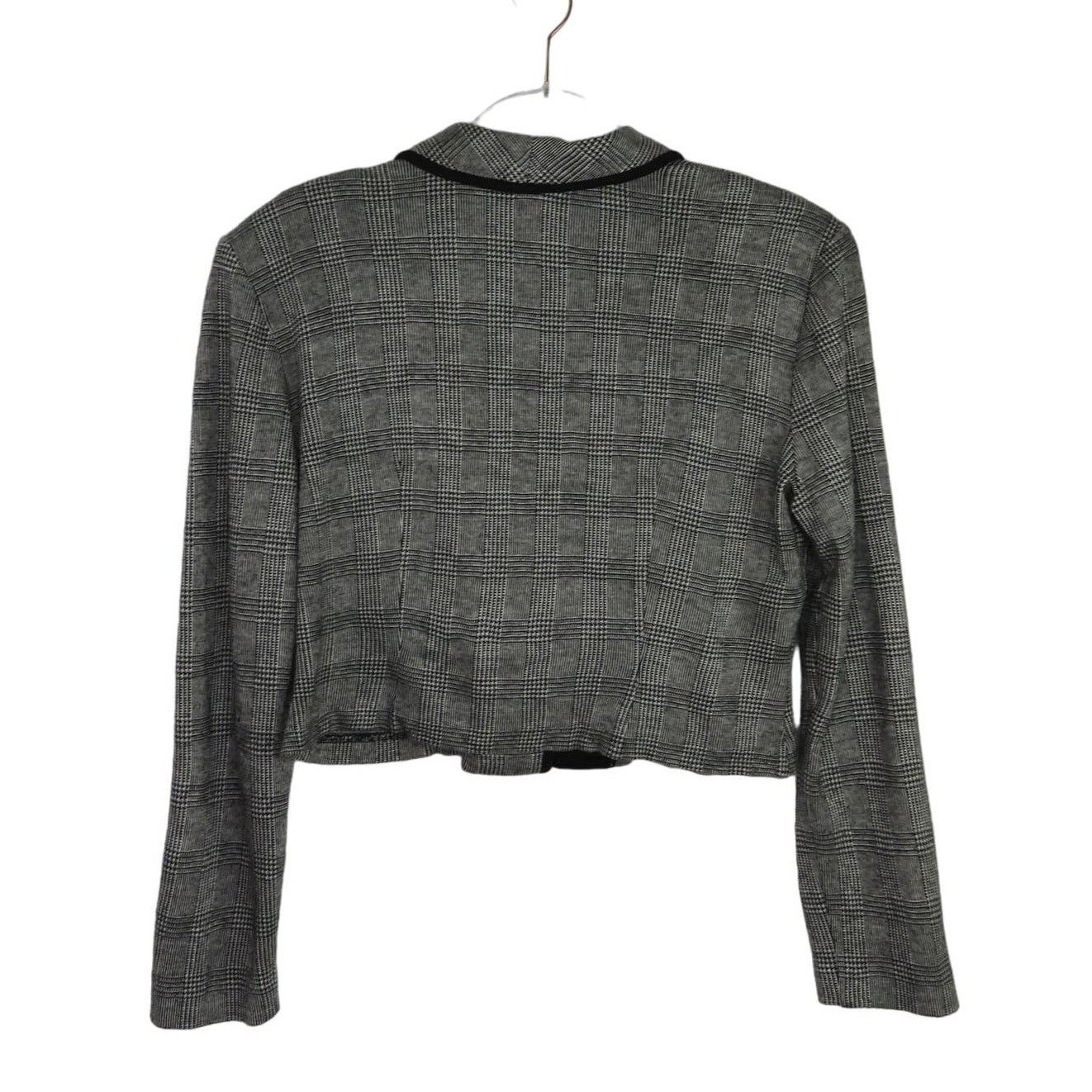 Vintage Vintage Farouche Black & Gray Houndstooth Plaid Blazer Large Size L / US 10 / IT 46 - 4 Thumbnail