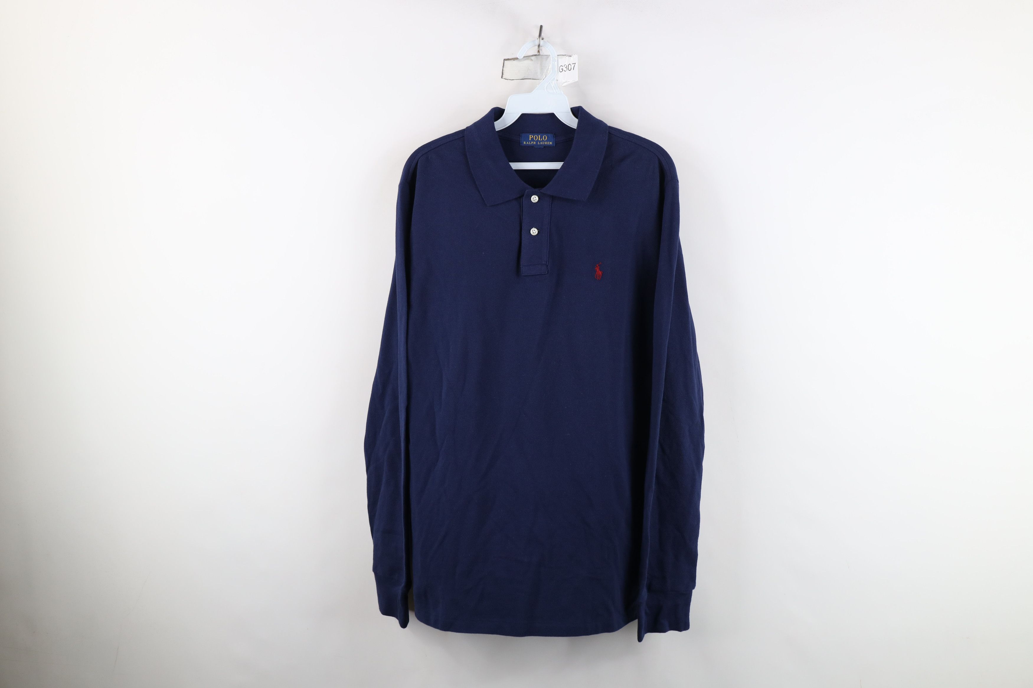 Polo Ralph Lauren Vintage Ralph Lauren Pique Long Sleeve Polo Shirt Blue Size US M / EU 48-50 / 2 - 1 Thumbnail