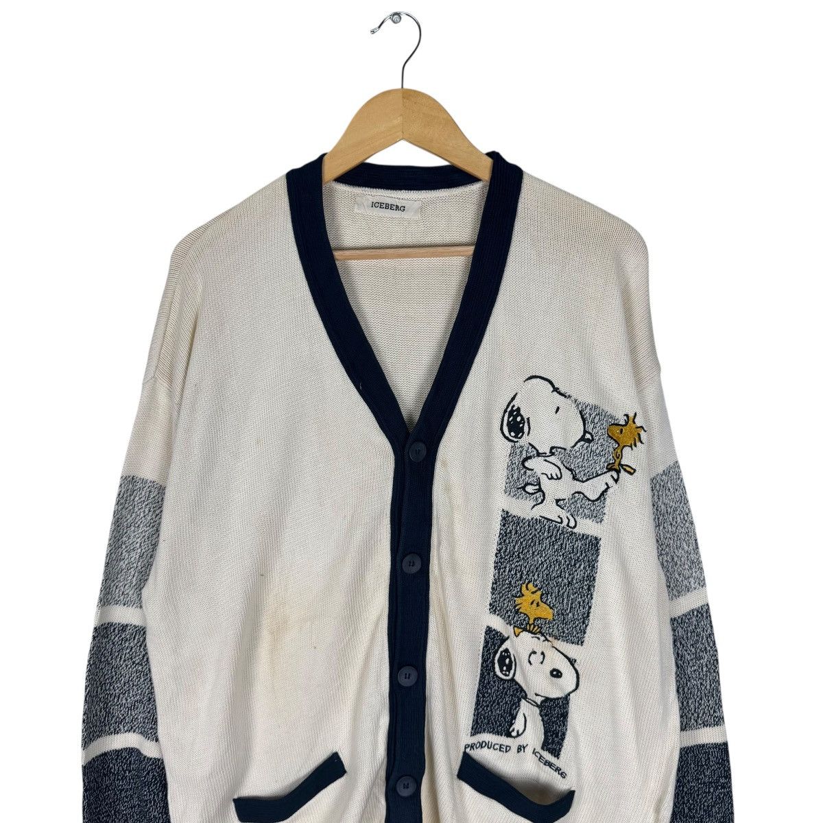 Iceberg ☀️ICEBERG X PEANUTS ITALY KNIT CARDIGAN Size US L / EU 52-54 / 3 - 5 Thumbnail