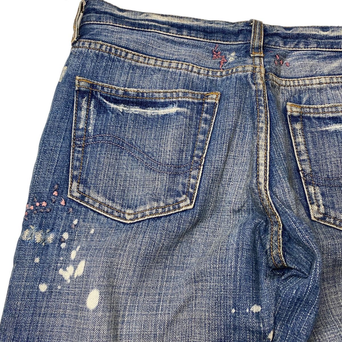 If Six Was Nine 2000's Uproar Flared Splatter Bootcut Jeans Size US 31 - 15 Thumbnail