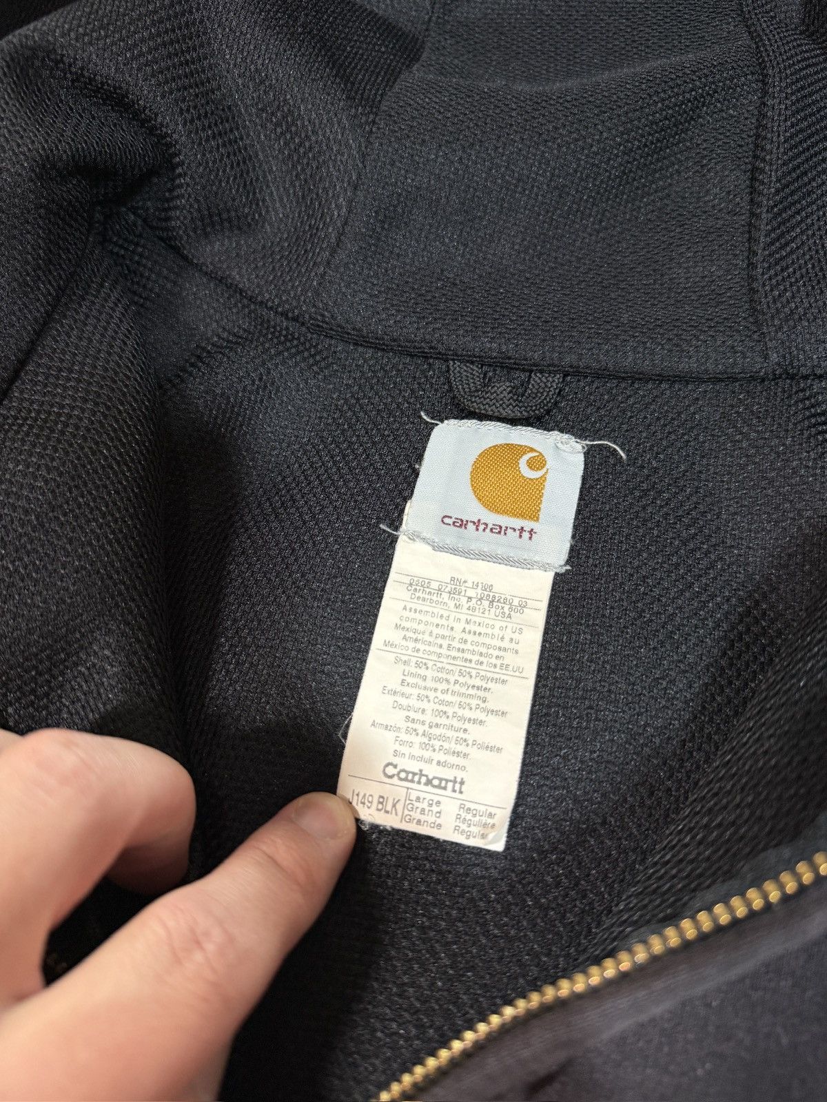 Carhartt Vintage carhartt thermal lined zip up sweatshirt Size US L / EU 52-54 / 3 - 3 Thumbnail