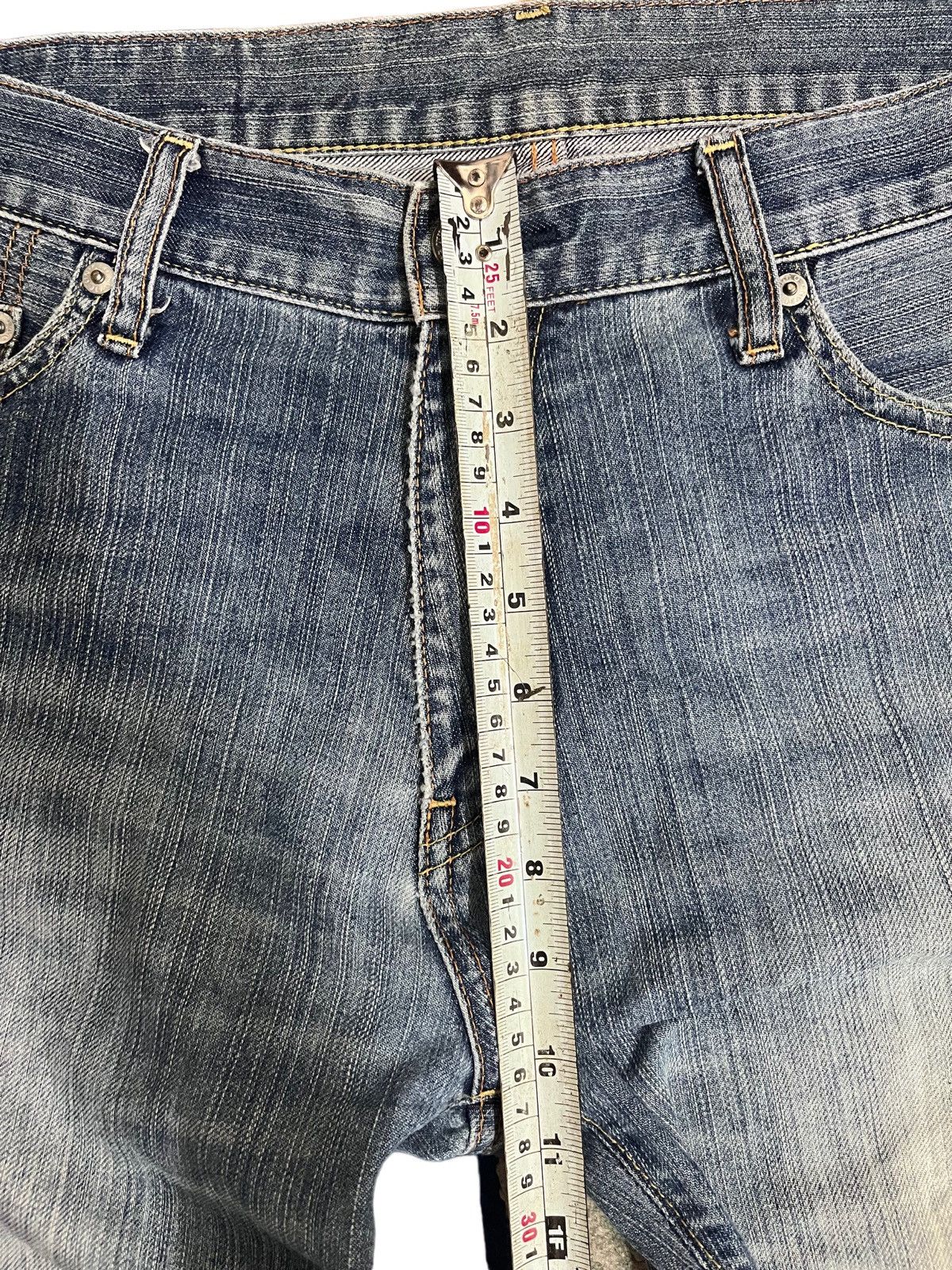 Jun Takahashi Vintage 90’s Uniqlo Baggy Distressed Style Denim Size US 33 - 7 Thumbnail