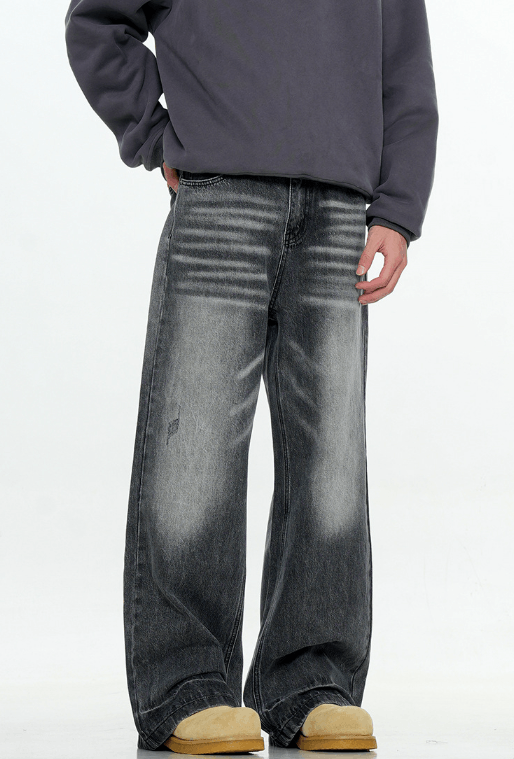 Japanese Brand × Jean American retro washed gradient distressed straight jeans Size US 32 / EU 48 - 2 Thumbnail