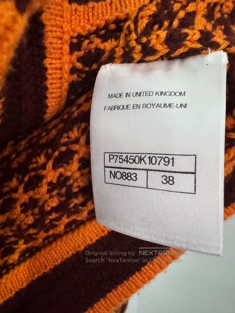 Chanel Chanel Brown orange knitted cardigan jacket Size XS / US 0-2 / IT 36-38 - 5 Thumbnail