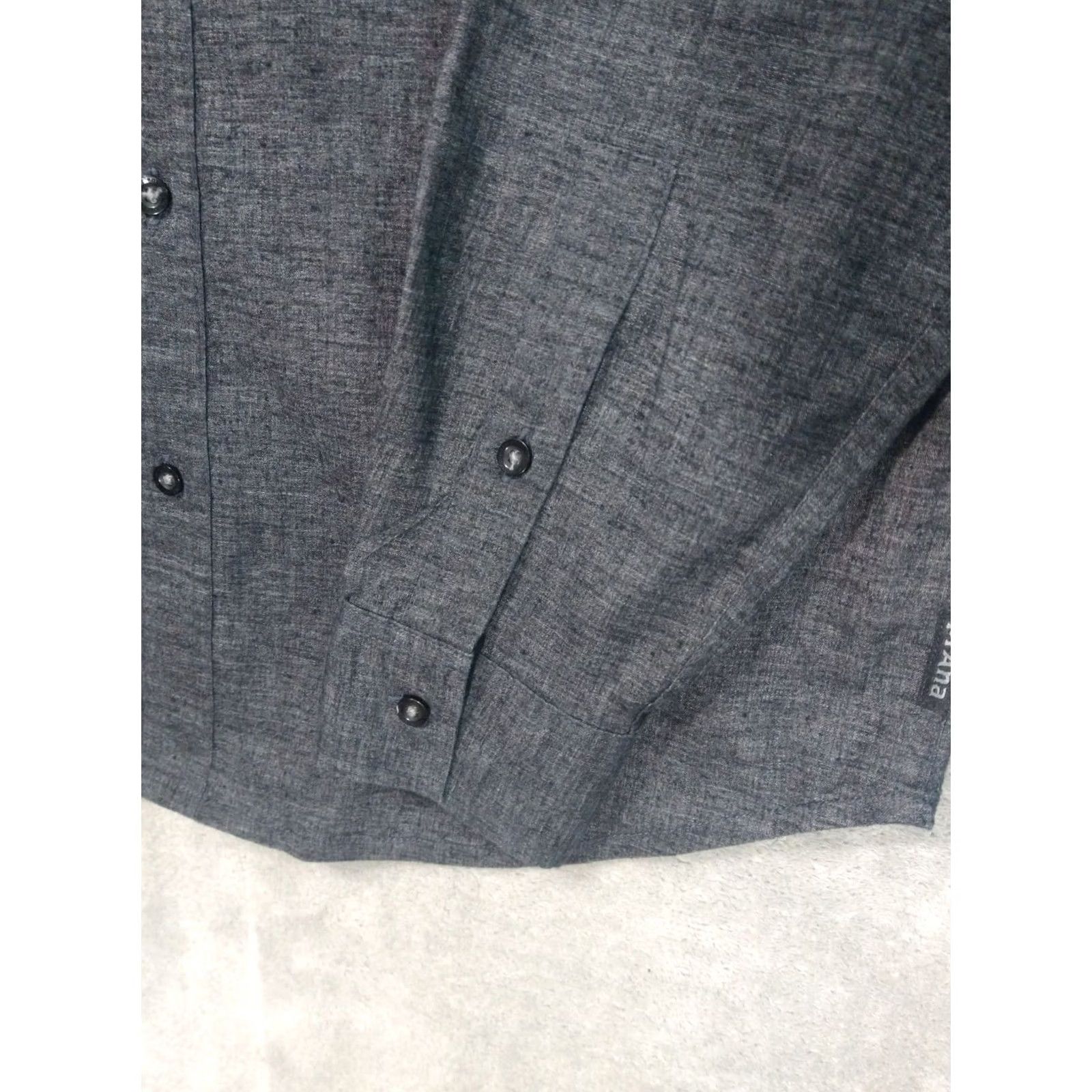Prana prAna Shirt Mens Medium Gray Hemp Blend Slim Fit Long Sleeve Button Up Size US M / EU 48-50 / 2 - 3 Thumbnail