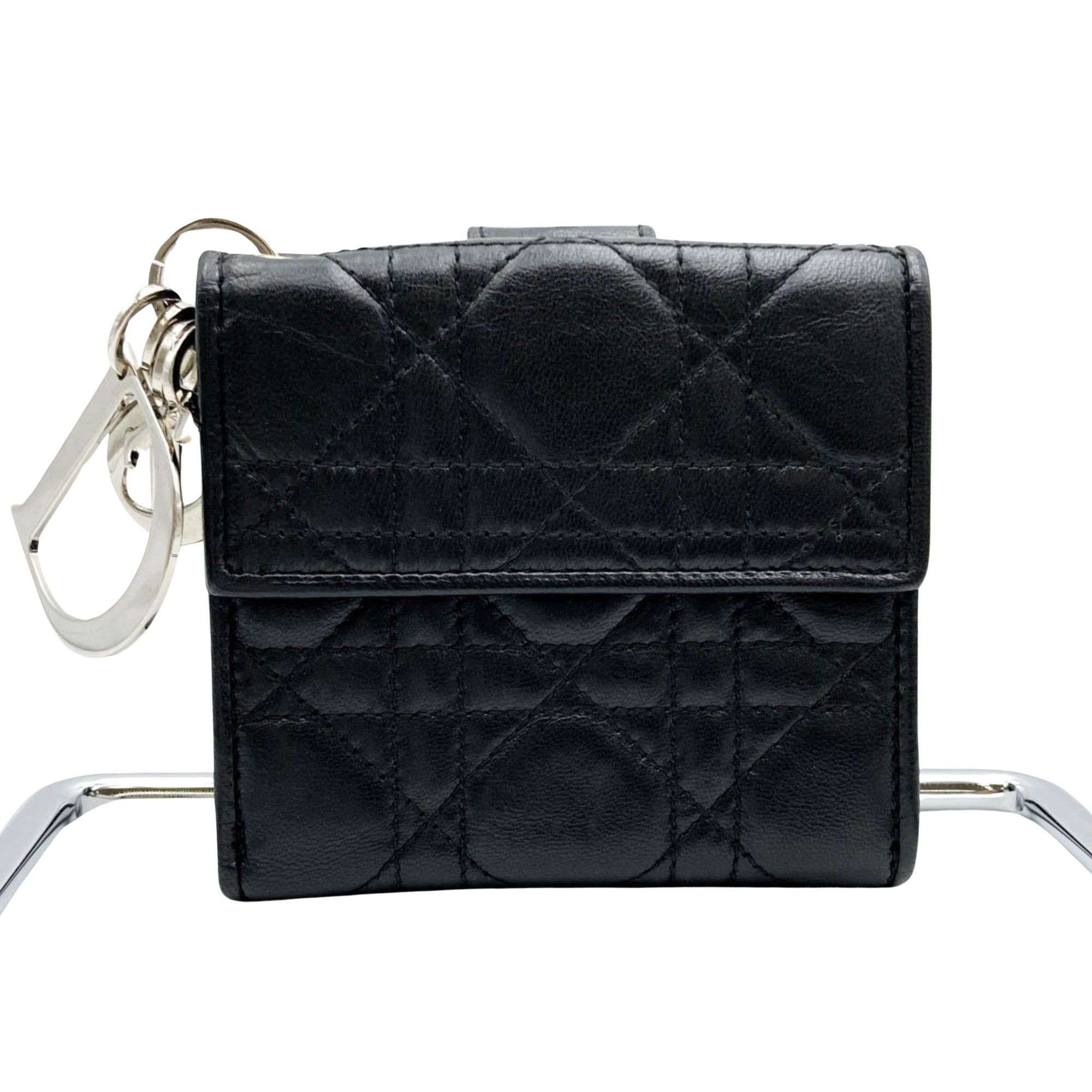image of Dior Lady Dior Wallet in Black, Women's