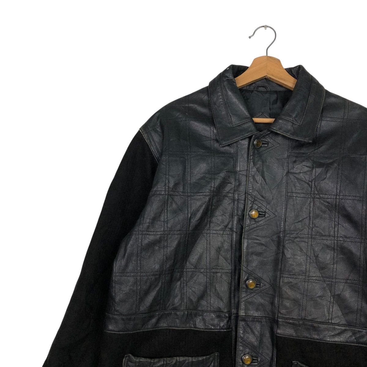 Japanese Brand 🔥VINTAGE BIKER LEATHER JACKET GO & GODON ISSEY MIYAKE Size US M / EU 48-50 / 2 - 9 Thumbnail