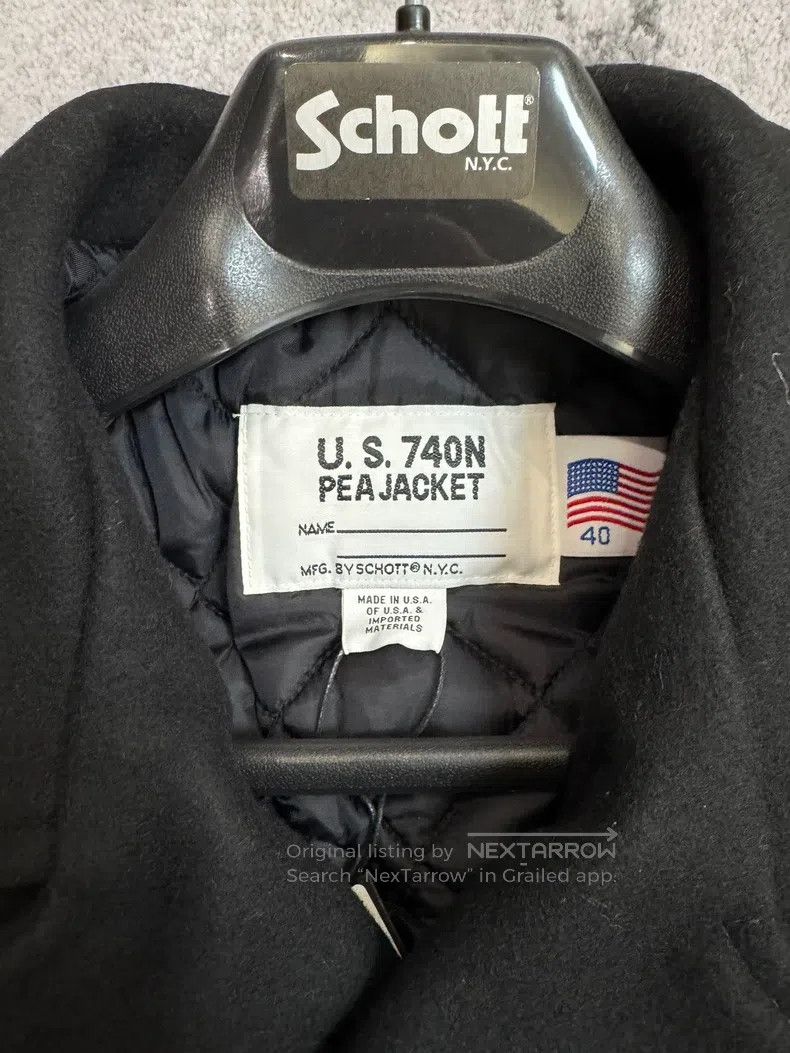 Schott Schott 740 Navy Coat Size US XXS / EU 40 - 2 Thumbnail