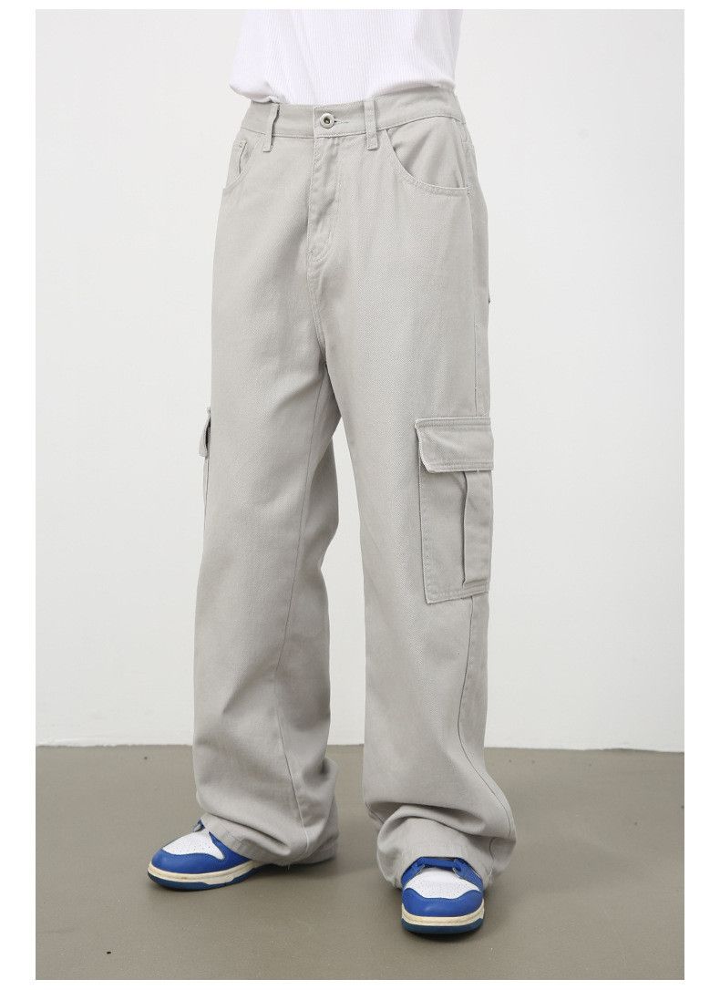 Japanese Brand × Jean Grey Casual Fashion Wide Leg Cargo Jeans Size US 32 / EU 48 - 2 Thumbnail