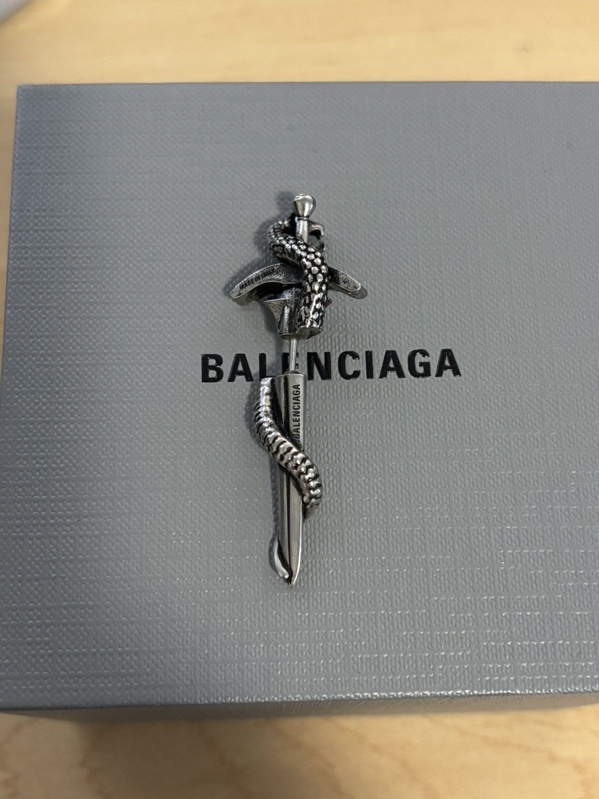 Balenciaga Balenciaga Snake Sword Earring Size ONE SIZE - 3 Thumbnail