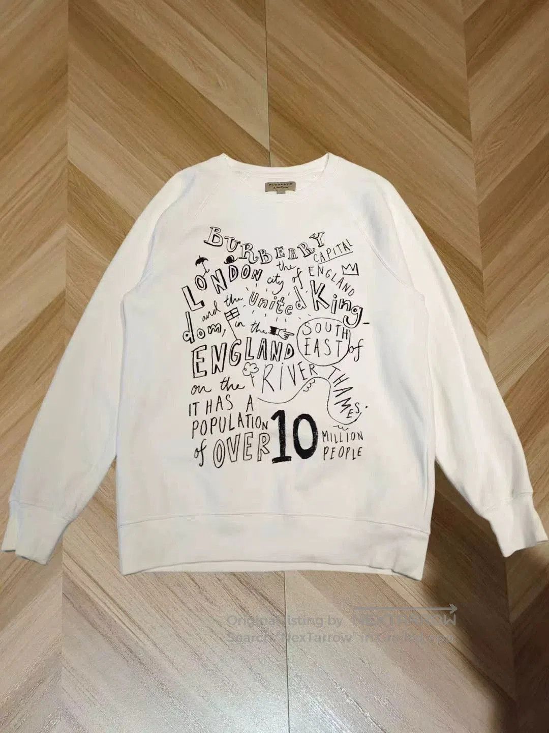 Burberry burberry white logo sweatshirt in size medium. Size US M / EU 48-50 / 2 - 1 Thumbnail