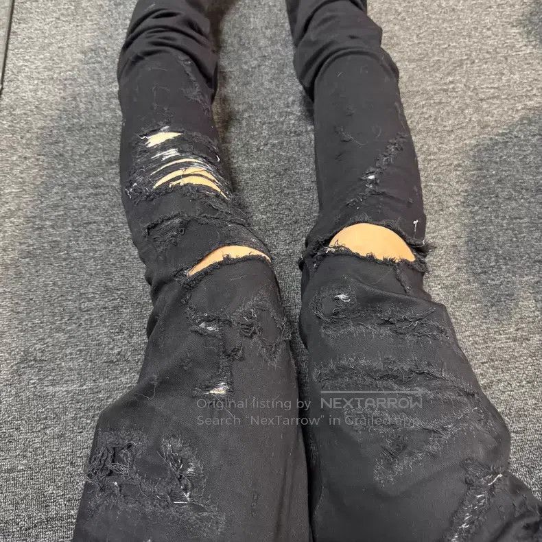 Amiri Amiri Big destroyed black tattered Size US 31 - 6 Thumbnail